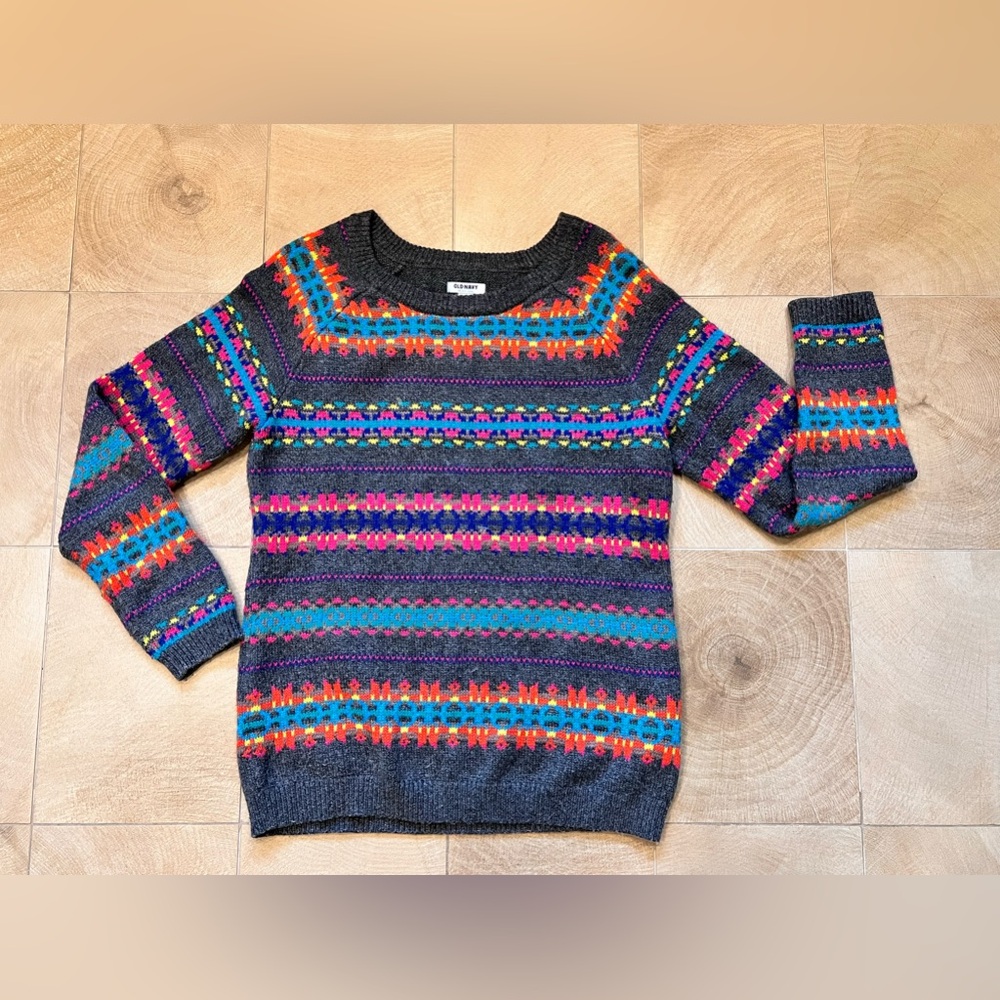Fair Isle Style Sweater, Women’s size L, EUC, Old Navy
